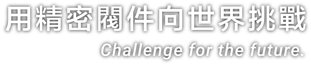 用精密閥件向世界挑戰 challenge for the future